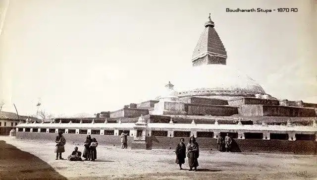 Boudhanath Stupa Historical Image Kathmandu Nepal Travel